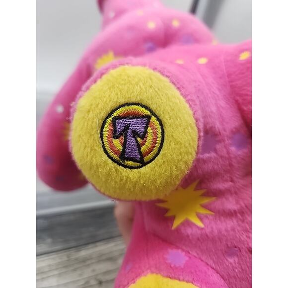 2008 TOTS Lets Make Some Noise Pink Elephant with Starbursts Plush Stuffy [87] - Picture 9 of 10